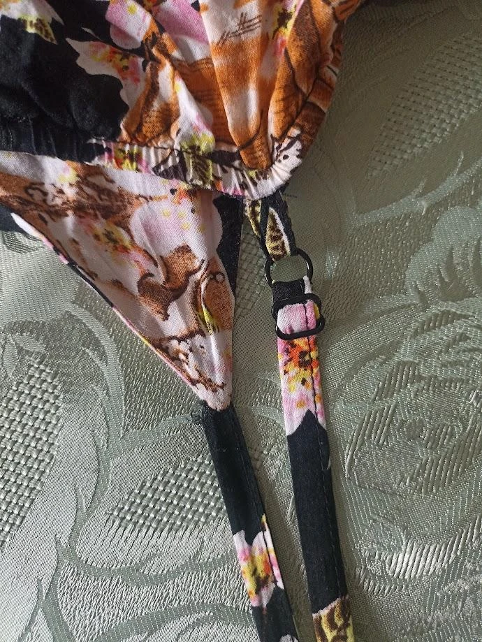 Vestido de verão fluido IVIVI – Motivo floral e Estátuas antigas – Tamanho M – photo 7